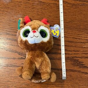 Ty Beanie Boo stuffed animal reindeer comet with tags